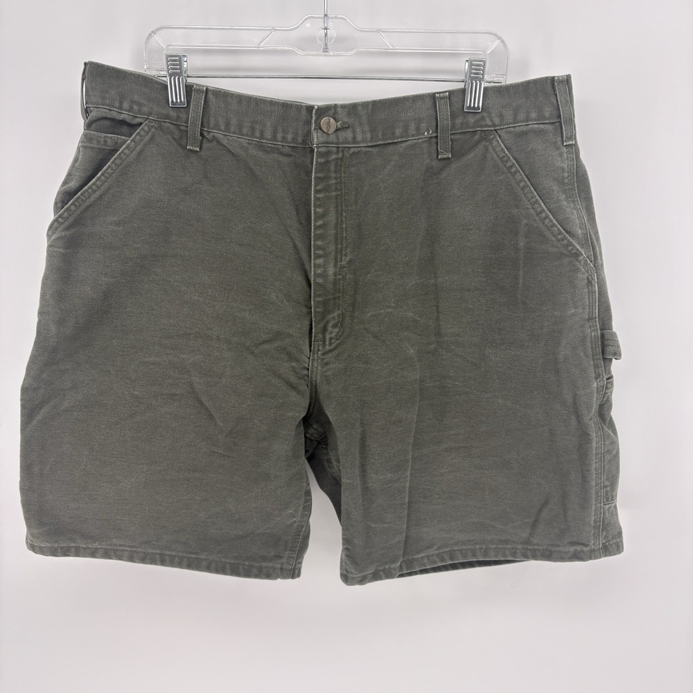 Vintage Carhartt B25 MOS Moss Green Carpenter Shorts Men's Size 40
